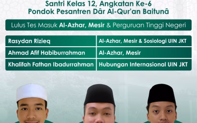 Wisuda ke-6 & Khatam Quran Bil Hifzh ke-5, DQ Baituna Tangerang Selatan Lepas 9 Santri, 3 Diterima di UIN & Al-Azhar Mesir