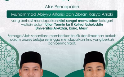 Dua Alumni DQ Baituna Raih Predikat Sangat Baik dan Masuk 100 Besar Mahasiswa Asing di Al-Azhar